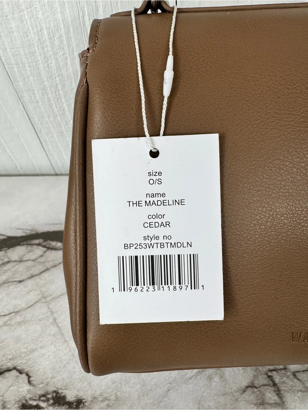 Walter Baker Tan Top-Handle Satchel with Turn-Lock | Cedar
